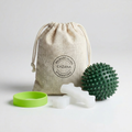 Green AirToes Foot Revive System with toe spacers, massage balls and foot mobility tools