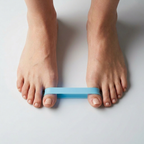 Blue resistance band included in the AirToes Foot Revive System