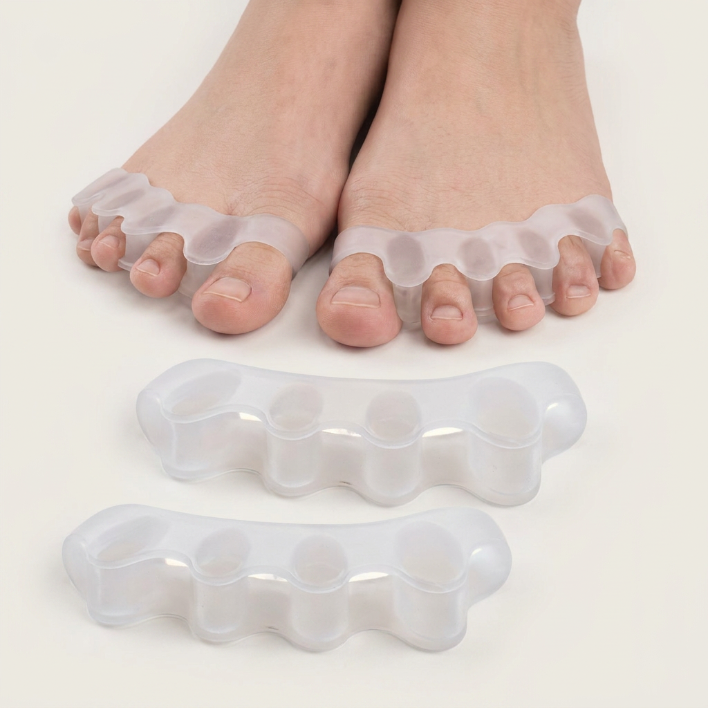  toe spacers for foot alignment and mobility. part of the foot recovery system